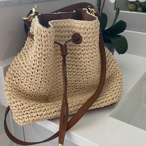 Ralph Lauren straw bucket bag! Perfect condition!